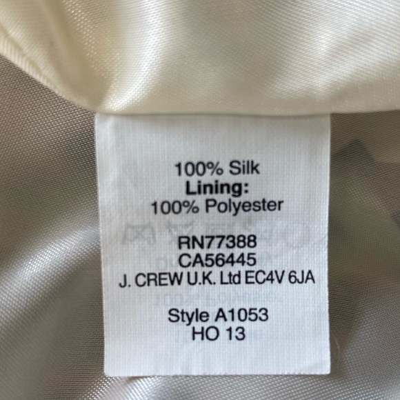 J. Crew Women’s Navy, Pink, Cream Diamond Print Pleated Skirt 100% Silk Size 10 - Picture 10 of 11